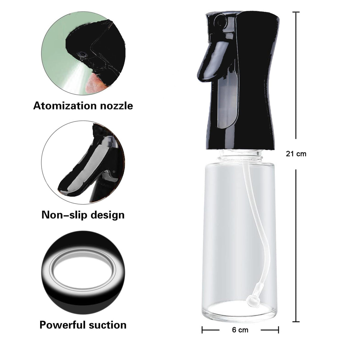 Glass Premium Oil Spray Bottle - (300 Ml Approx  1 Pc)