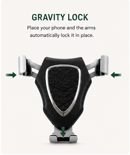Gravity Lock Car Phone Holder