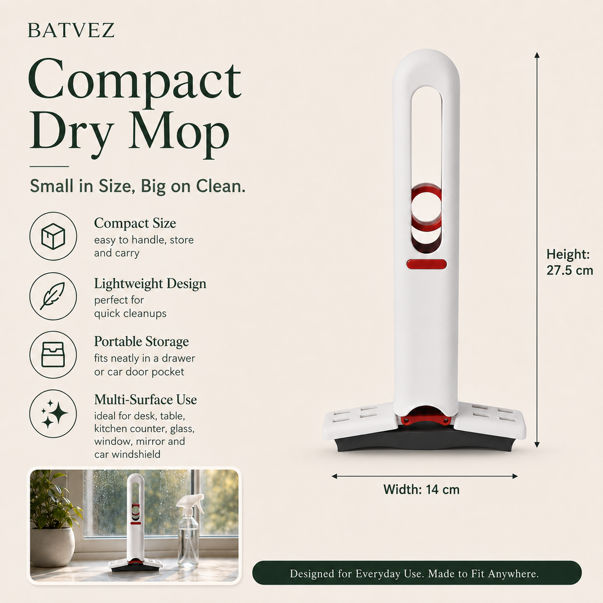 Mini Self-Squeeze Cleaning Mop