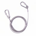 Heavy Duty Steel Wire Rope  5 Meter Clothesline With Carabiner Hooks